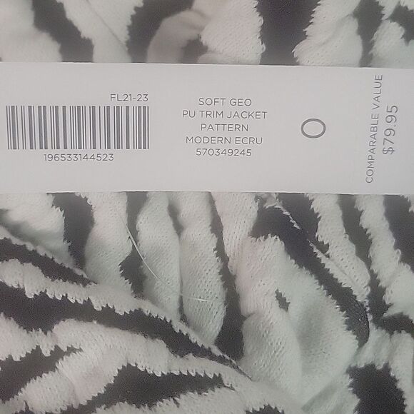 Chico's Zebra Patterned Cardigan, New With Tags. - Picture 3 of 5